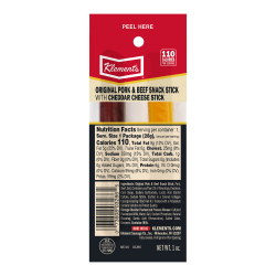 Pork & Beef Snack Stick with Cheese Stick 1 oz.